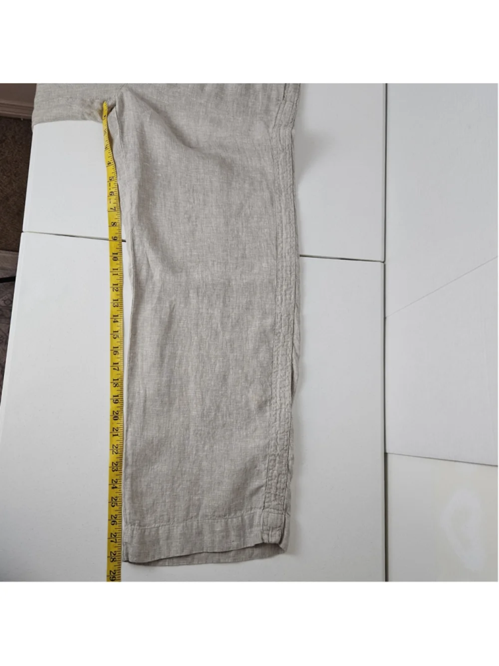 Quince Natural Wide-Leg Linen Pants